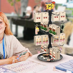 Jewelry Display for Vendors with 80 Hooks, 4 Tier Rotating Display Stand Earring Holder Organizer Adjustable Height, Earring Rack Keychain Necklace Bracelet Display for Retail - style: 4SL-BK