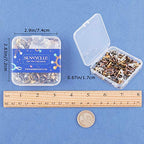 SUNNYCLUE 1 Box 120Pcs Pinch Bails Pinch Clasp Snap on Bails Bulk Dangle Charm Hanging Loop Bead Connector 20x7mm Golden Silver Pendants Clasps for Jewelry Making Supplies Earring Necklace Craft - color: 6 Colors Pinch Bails