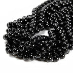 65Pcs Black Onyx Agate 6mm Beads Natural Stone Round Gemstone Genuine Real Stone for DIY Bracelet Jewelry String Making - color: Black Onyx Agate, size: 6mm