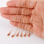 ALEXCRAFT Wholesale 12PCS Rose Gold Plated Solid Brass Chain Hypoallergenic Flat Cable Chains Link Bulk for Jewelry Making(18"(1.5MM)) - color: Rose Gold, size: 18 Inch-0.059 Inch