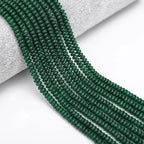 2 Strands (300PCs) Green Jade Rondelle Beads, 2 * 4mm Gemstone Loose Spacer Abacus Disk Beads for DIY Bracelet Necklace Earrings Jewelry Making, Craft Supplies Beading Kit - color: Green Jade, size: 2*4MM