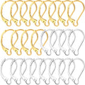 24 Pcs Leverback Earring Hooks, Stainless Steel Clasp Hoop, Hypoallergenic Dangles Earring Hooks, French Ear Wire Findings for Women, DIY Crafts, Jewelry Making (Gold, Silver) - color: Silver, Gold 24pcs