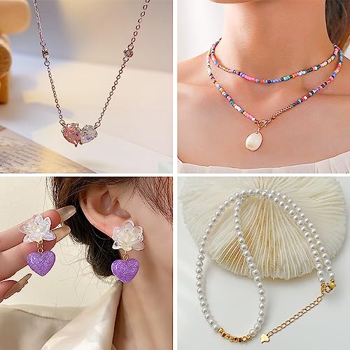 DIYDEC Jump Rings for Jewelry Making 2143pcs Open Jump Rings and Lobster Clasps Necklace Bracelet Jewelry Repair Kit with Pliers Tweezers Jump Ring Opener