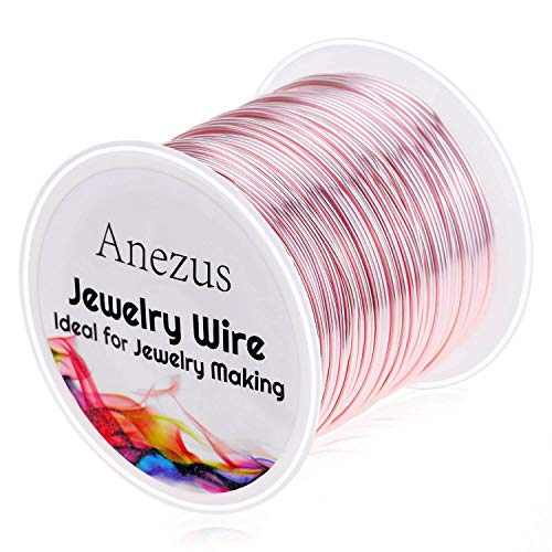 anezus 20 Gauge Jewelry Wire, 28 Yards Craft Wire Tarnish Resistant Copper Beading Wire for Jewelry Making Supplies and Crafting(Rose Gold) - color: Rose Gold Pink