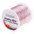 anezus 20 Gauge Jewelry Wire, 28 Yards Craft Wire Tarnish Resistant Copper Beading Wire for Jewelry Making Supplies and Crafting(Rose Gold) - color: Rose Gold Pink