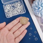 PH PandaHall 180pcs 925 Sterling Silver Plated Open Jump Rings 3/4/5/6/7/8mm O Ring Brass Jewelry Ring Circle Clasp 18~22 Gauge for Jewelry Making Necklace Repair DIY Earring Bracelet Pendant Choker