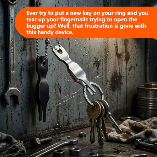 2 PCS Mini Split Ring Opener Tool, Stainless Steel Fishing Pliers for Small Rings, Quick Split Ring Plier for Lure Tuning, Keychain Organization and Jewelry Beading Repair, Portable