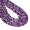 ICAI 2x4mm Natural Amethyst Rondelle Beads – Loose Gemstone Spacers for DIY Jewelry Making - color: Amethyst, size: 2x4
