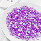 450pcs Acrylic Beads - Crystal Star & Heart Shapes for Jewelry Making - DIY Bracelet, Necklace & Earrings (Purple) - color: Purple