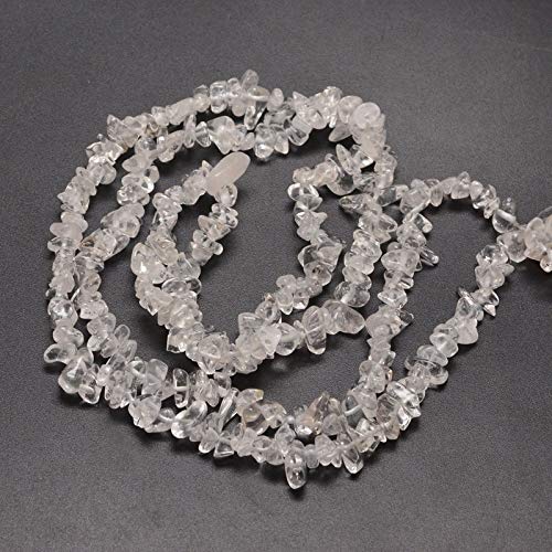 KitBeads 200-230pcs Clear Quartz Chip Beads: Natural Healing, Irregular Shaped, White Clear for Jewelry Making