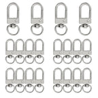 20Pcs Silver Metal Lobster Claw Clasps, Swivel Lanyards Snap Hooks for Jewelry Making, Keychain,Bag Connector - color: silver