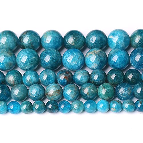 90PCS 4mm AAA Natural Blue Apatite Stone Beads Gemstone Round Loose Spacer Beads for Jewelry Making DIY Bracelet Necklace 15" - color: Blue Apatite, size: 4mm