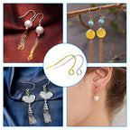 1800Pcs Earring Hooks for Jewelry Making Kit,Hypoallergenic Ear Wires Fish Hooks with Jump Rings and Earring Backs,Earring Findings French Earring Hooks for DIY Earrings Making Supplies(Silver,Gold) - color: 1800Pcs Gold,Silver