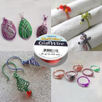 Soft Flex 26 Gauge Craft Wire - 27 Meters - Jewelry Wire with Tarnish Resistant Silver Plating - style: Red