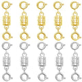 S925 Sterling Silver Magnetic Necklace Clasps and Closures,Magnetic Necklace Clasp for Jewelry Making Supplies (5golden+5silvery) - color: 5golden+5silvery