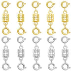 S925 Sterling Silver Magnetic Necklace Clasps and Closures,Magnetic Necklace Clasp for Jewelry Making Supplies (5golden+5silvery) - color: 5golden+5silvery