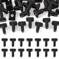 FASHEWELRY 30Pcs Acrylic Letter T Beads with Large Hole Big Plastic Letter Blocks European Beads 3D Letters Chunky Vowel Initial Alphabet Bead for Key Chains Necklace DIY Arts Craft Projects - color: Black, size: T