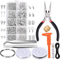 PAXCOO Jewelry Making Supplies Kit - Jewelry Repair Tool with Accessories, Pliers, Findings, and Beading Wires for Adults and Beginners