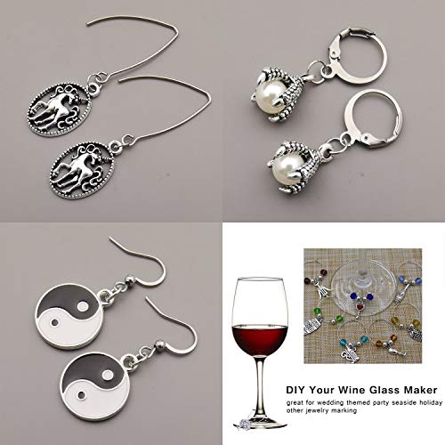 200pcs Stainless Steel Ball and Coil Earring Hooks Findings Ear Wires Fish Hook Earrings Hoops Ear Wire for DIY Jewelry Making (10169)