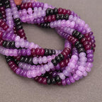 BONNY BOXX 1 Strand Natural 5 * 8mm Purple Shade Rondelle Beads, Natural Abacus Disk Stone Beads Loose Spacer Gemstone for DIY Bracelet Necklace Jewelry Making - color: Purple Shade, size: 5*8MM