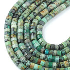 2x4MM 150PCS African Turquoise Tube Cylinder Rondelle Abacus Disk Spacer Loose Beads for Jewelry Making - color: African Turquoise, size: 2x4mm cylindrical