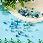 Fashewelry 100pcs 3mm Faceted Round Crystal Beads Small Natural Mixed Stone Beads for Bracelet Necklace Earrings DIY Jewelry Making - color: 03mm-Mixed-2