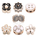 12pcs Magnetic Hijab Pins, Black and White No Snag Hijab Magnets Multipurpose Strong Magnetic Scarf Clip Clasp Buttons Pinless Brooch for Scarves Hats Shirt Collars Shawls Clothing (Style1) - style: Style1