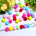 Mixed Lots Colorful Silicone Round Bead DIY Beading Hairband Bracelets Necklace Craft Embelishment (Mixed Colors-Silicone#2) - color: Mixed Colors-Silicone#2