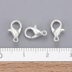 HDSupplies 100 Pieces - Lobster Clasps - Bright Silver Tone - 10x6mm w/ 1mm Hole - color: Bright Silver Tone, size: 10x6mm