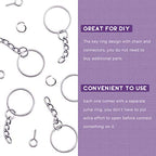 Swpeet 450Pcs 4/5" 20mm Sliver Key Chain Rings Kit, Including 150Pcs Keychain Rings with Chain and 150Pcs Jump Ring with 150Pcs Screw Eye Pins Bulk for Jewelry Findings Making (20mm, Sliver) - color: Sliver, size: 20mm