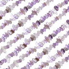 MECCANIXITY 310 Pcs Natural Drilled Gemstone Chips Bulk 3mm to 5mm Dia. Irregular Tumbled Crystal Chip Beads for Jewelry Making Craft Supplies (Purple) - color: Purple, size: 3-5mm
