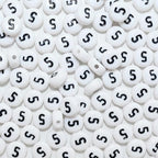 Looconi 300pcs Number Beads 5 Plastic Beads for Jewelry Making - color: Number5, size: 7x4mm
