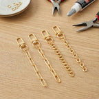 Hzopcw 20pcs Gold Keychain Making Kit, Key Ring Swivel Snap Hook Chains, Extender Keychain Bag Charm Kits for DIY Crafts Jewelry Making Handbag Purses- 4 Styles - color: Gold-20pcs-4 Styles