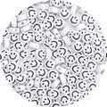 100Pcs Letter Beads - 4x7mm White Round Acrylic Alphabet & Smiley Face Beads for Jewelry Making DIY Bracelets, Necklaces & Key Chains - color: Smiley Face 100Pcs