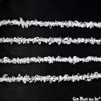 GM GemMartUSA Crystal Natural Raw Chip Beads Strands | Semi-Precious | AAA+ Quality 1 Strand 34” | DIY Bracelet Jewelry Making, Healing Crystal Craft| 4-6mm - White-Color Gemstones (CHCY-70001) - color: Crystal (CHCY-70001)