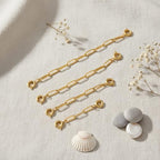4 Pcs Gold Necklace Extender for Women Extender Chain for Bracelet Anklet Waist Jewelry - color: gold A