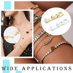 DanLingJewelry 10Pcs Golden & Silver Color Fold Over Jewelry Clasps Brass Watch Band Extender Clasps for DIY Watch Jewelry Making - color: 10pcs - watch band clasps - 17x4.5x4mm