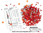 0.7oz (20g) Mix of Small Rocailles, Seed Beads & Bugles 2-10mm Preciosa Ornela Czech Glass Beads, Mix Red Gray - color: Seed Beads Mix - Red Gray, size: Mixed Sizes 2-10mm