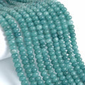 76pcs 5x8mm Natural Stone Dark Blue Rondelle Spacer Loose Beads Abacus Disk Stone Round Loose Gemstone Beads for Jewelry Making DIY Bracelet Necklace - color: Dark Blue Stone