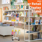 Flenpptly Retail Display Stand Rotating Display Stand 4 Tier Spinning Display Stand for Craft Shows, Jewelry, Keychain, Earring Adjustable Height Retail Display Racks (White) - color: 4-Tier White