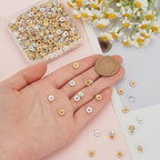 1 Box 400Pcs Rhinestone Spacer Beads 6mm Rondelle Spacer Bead Bulk Silver Plated Brass Grade A Crystal Rhinestones Round Metal Spacers Loose Beads for Jewelry Making Bracelets DIY Craft Women - style: Style 1