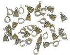 ALIMITOPIA 100pcs Alloy Beads Bails Connector for DIY Necklace Bracelet Jewelry Charm Pendant Hanging Adapter(Antique Bronze) - color: Bronze