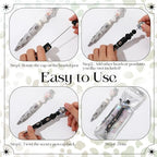 Tondiamo 45 Pcs Full Rhinestone Beadable Pens Bulk Set 15 Glitter Diamond Pens with Cards & Bags Fancy Beaded Pen for Beads DIY Cute Journalling Bling Ballpoint Craft Making(Leopard Print Diamonds) - style: Leopard Print Diamonds