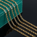 UMAOKANG 2 Meters Gold Plated Stainless Steel Chain for Jewelry Making Paperclip Chain Necklace DIY Jewelry Supplies Findings - color: Paperclip (Gold)