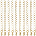 Beebeecraft 1 Box 20Pcs Chain Extender for Jewelry Making 18K Gold Plated Necklace Chain Extender with 3D Teardrop End Charm 2 Inch for Bracelet DIY - color: Gold-teardrop