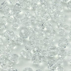480pcs Crystal Glass Beads 3mm 4mm 6mm 8mm 10mm Round Faceted Glass Spacer Beads for Bracelets Necklace Earring DIY Jewelry Making Craft(Clear) - color: Clear