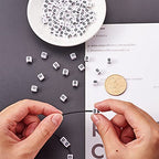 FASHEWELRY 300Pcs Cube White Acrylic Letter Beads 6x6mm Letter B Alphabet Beads for DIY Bracelet Necklace Jewelry Making - color: Letter B, size: 6x6x6mm