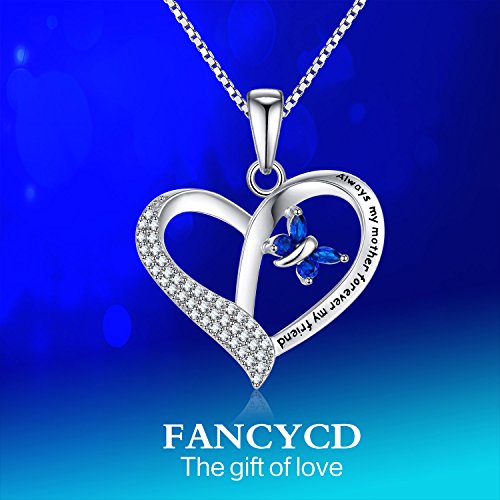 Forever Connected Mother & Son Necklace – Heart Pendant Gift for Mom, Sterling Silver Jewelry for Mother's Day or Birthday - style: Mom F
