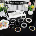 1 mm Stretchy Bracelet String, 2 Rolls Durable Elastic String, Clear Bead Cord for Bracelets, Necklaces, Beading, and Jewelry Making (200 m) - size: 1 mm