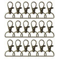 50Pcs Swivel Clasp Hooks D Ring Key Chain Clips, Metal Lobster Claw Clasps Trigger Clip Lanyard Snap Hook for Keychains Making Purse Hardware DIY Crafts 1 Inch (Bronze) - color: Bronze